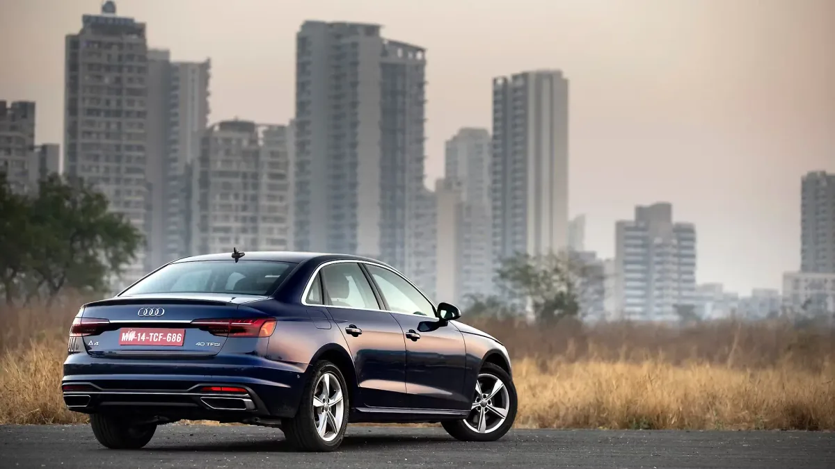 Audi A4 rear three-quarter view
