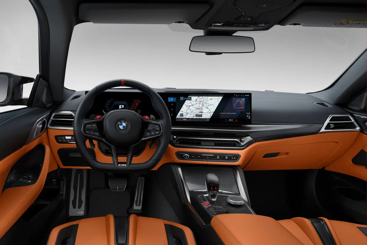 BMW M4 Competition dashboard and M steering wheel