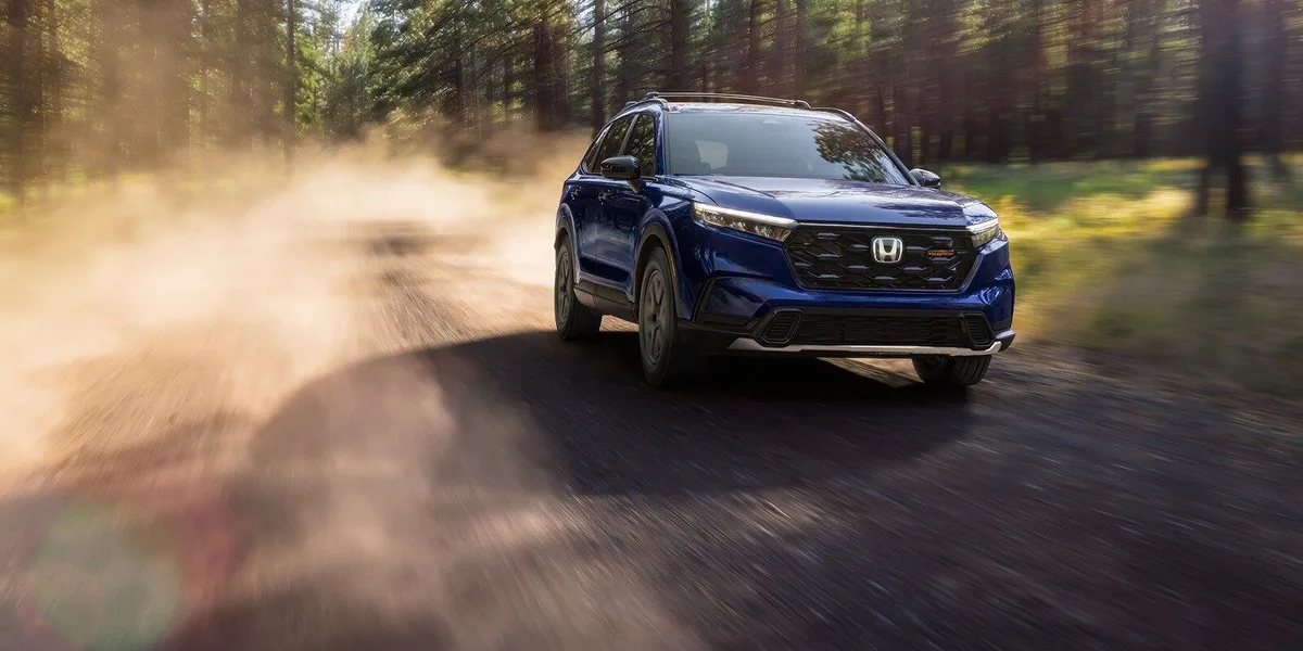 2027 Honda CR-V in Canyon River Blue Metallic, front view