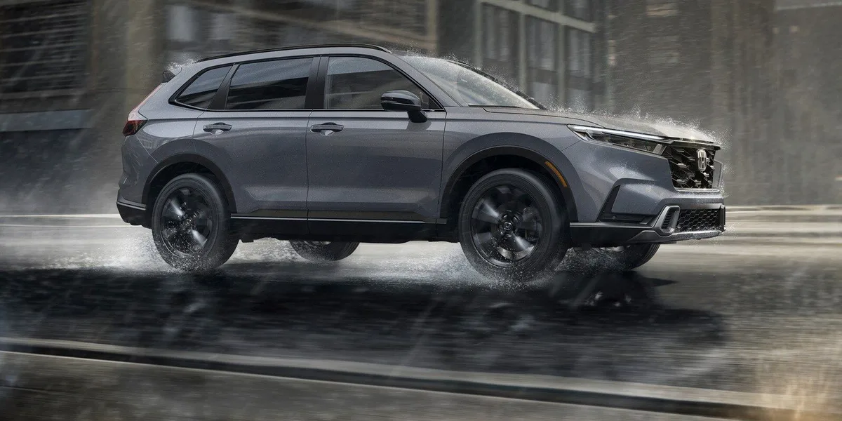 2027 Honda CR-V in Meteorite Gray Metallic, side profile