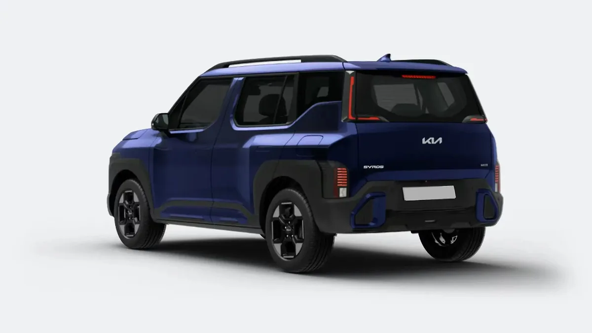 Kia Syros rear three-quarter view
