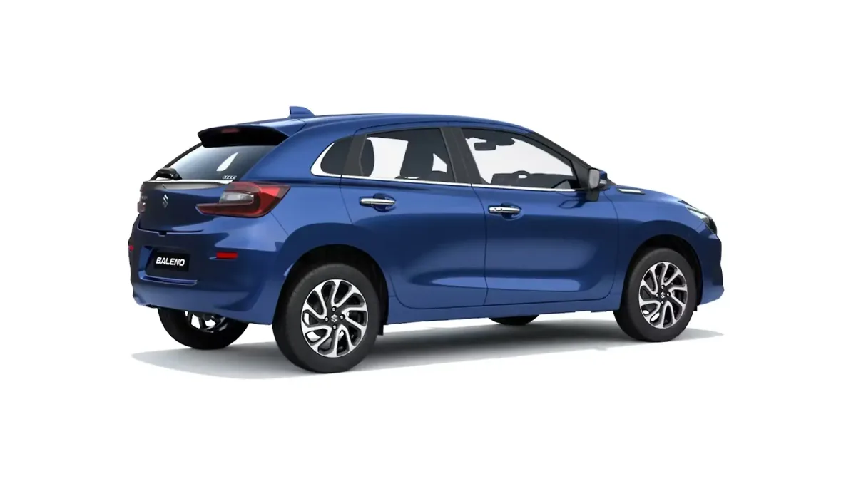 Maruti Suzuki Baleno rear three-quarter view