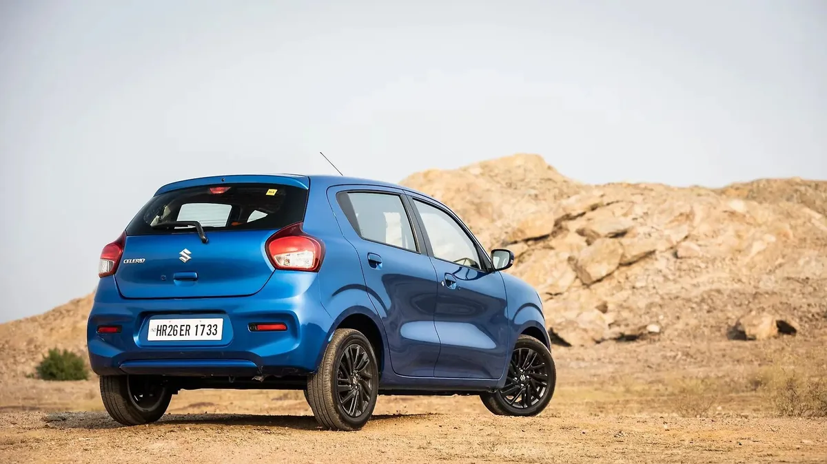Maruti Suzuki Celerio rear three-quarter view