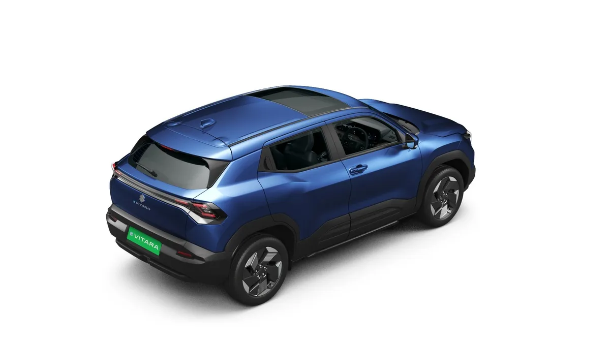 Maruti Suzuki e Vitara in blue, exterior rear