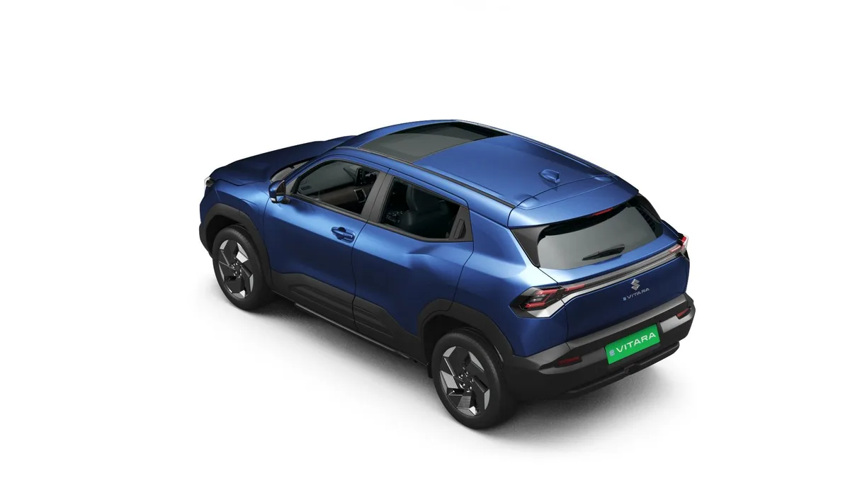 Maruti Suzuki e Vitara in blue, exterior rear
