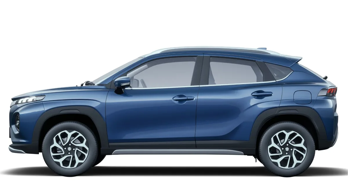Maruti Suzuki Fronx in Nexa Blue, exterior side