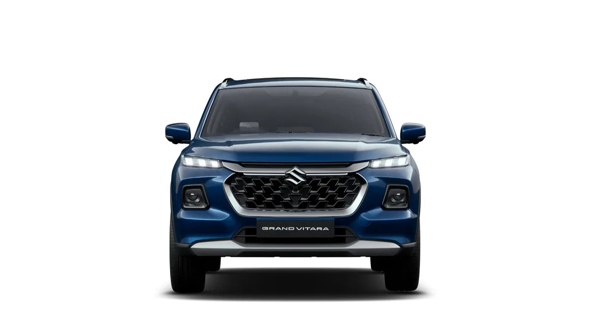 Maruti Suzuki Grand Vitara in Nexa Blue, exterior front