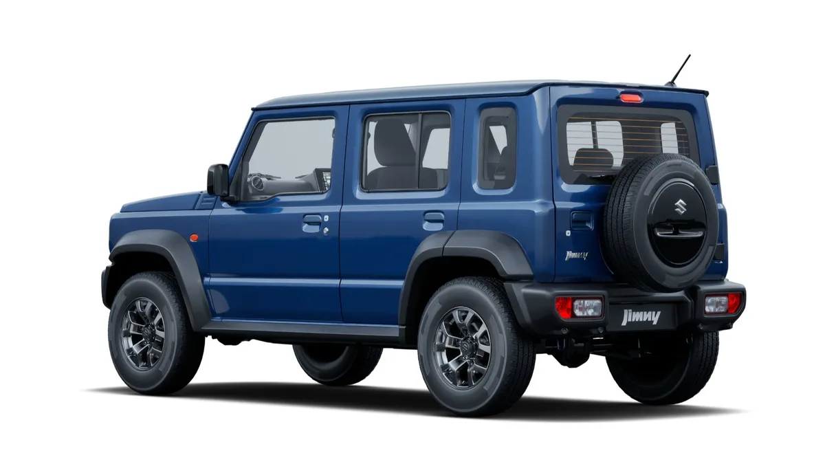 Maruti Suzuki Jimny 5-door in blue, exterior rear