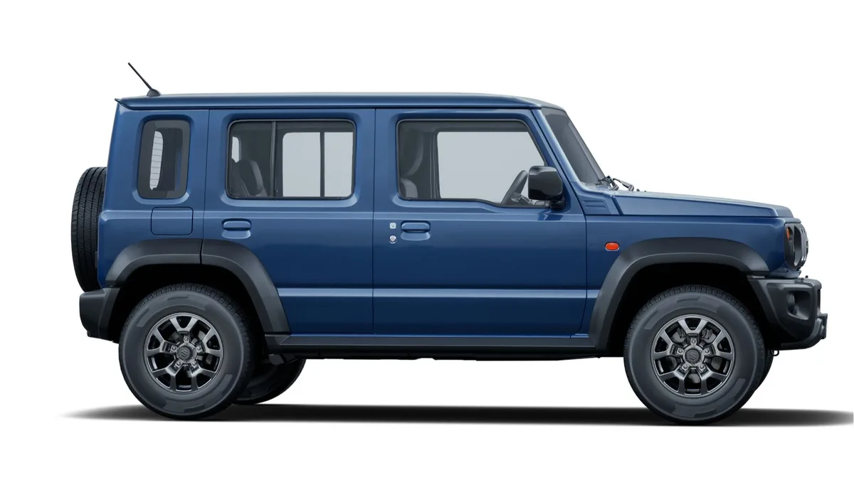 Maruti Suzuki Jimny 5-door in blue, exterior side