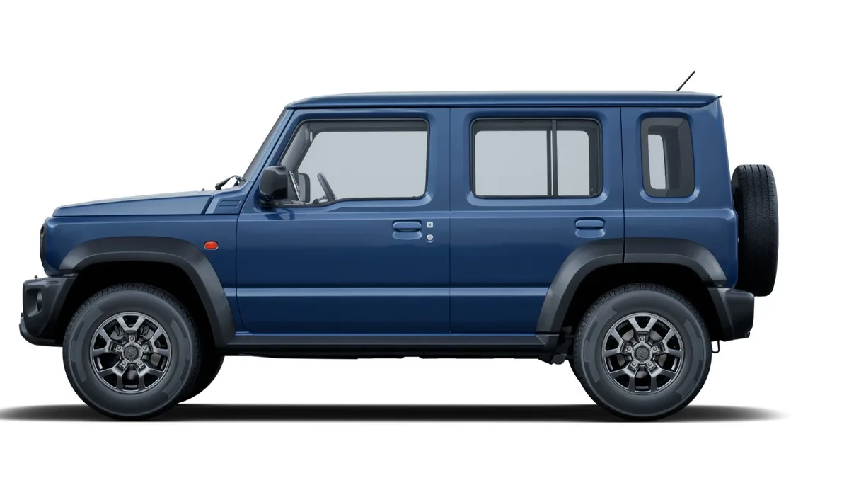 Maruti Suzuki Jimny 5-door in blue, exterior side
