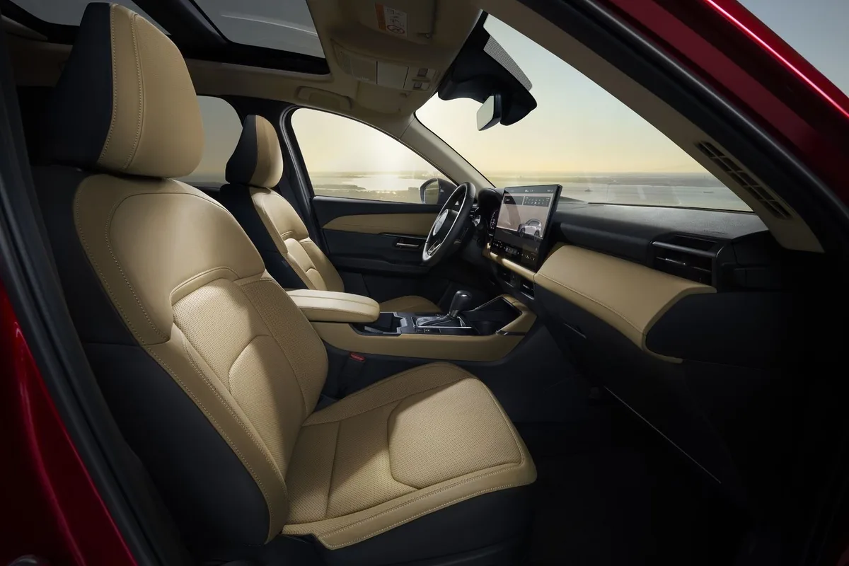 Mazda CX-5 front seats in tan leather