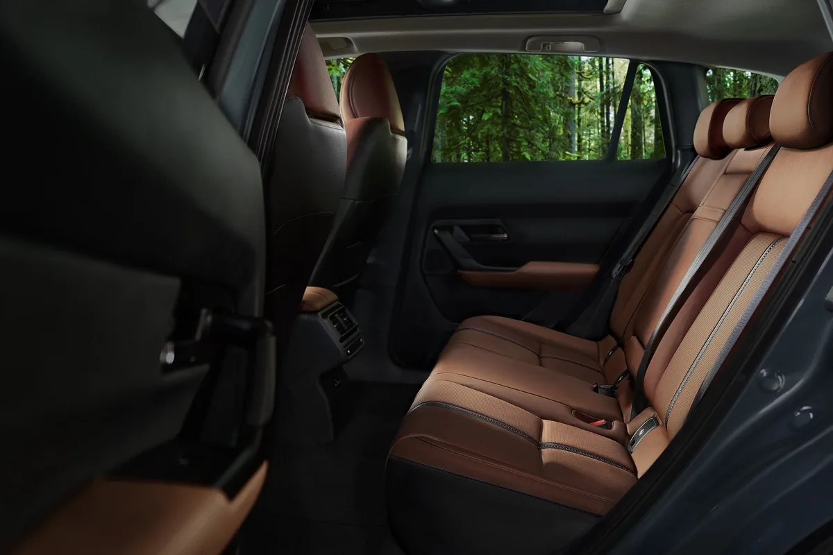 Mazda CX-50 rear seats in terracotta leather