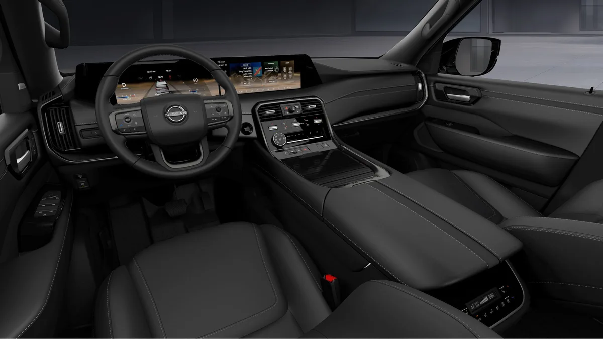 Nissan Armada dashboard with dual screens