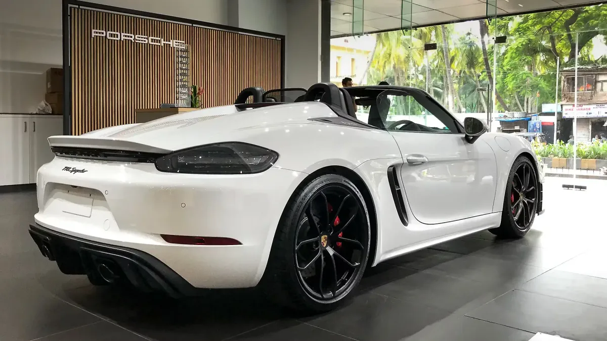 Porsche 718 rear three-quarter view