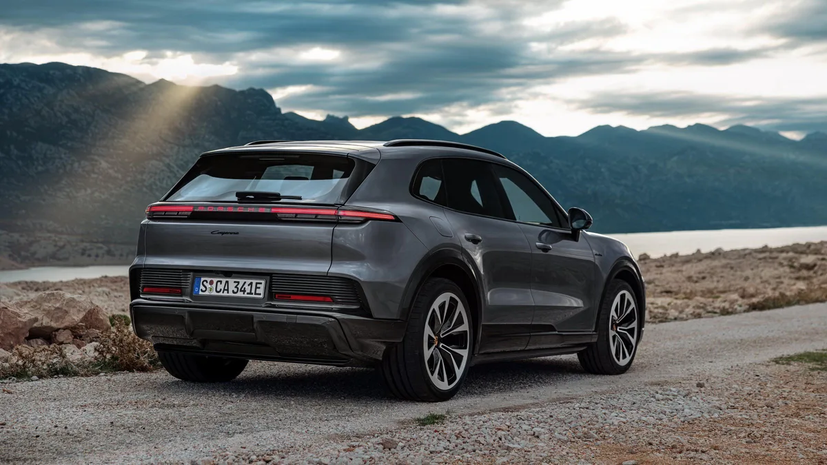 Porsche Cayenne Electric rear three-quarter