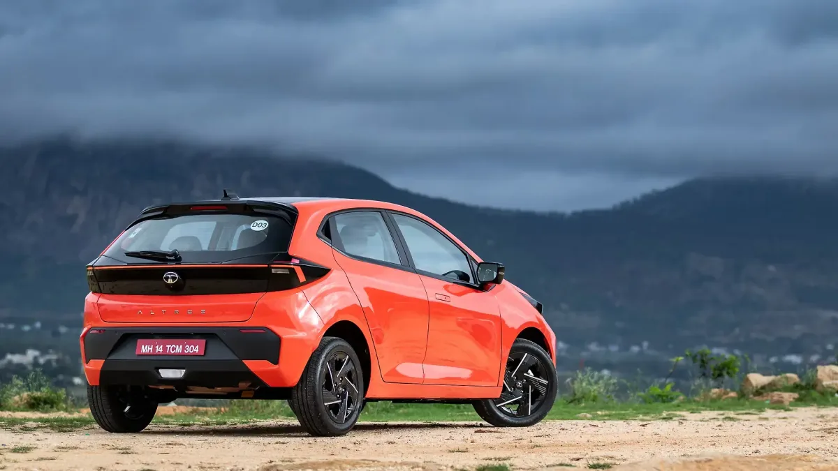 Tata Motors Altroz rear three-quarter view