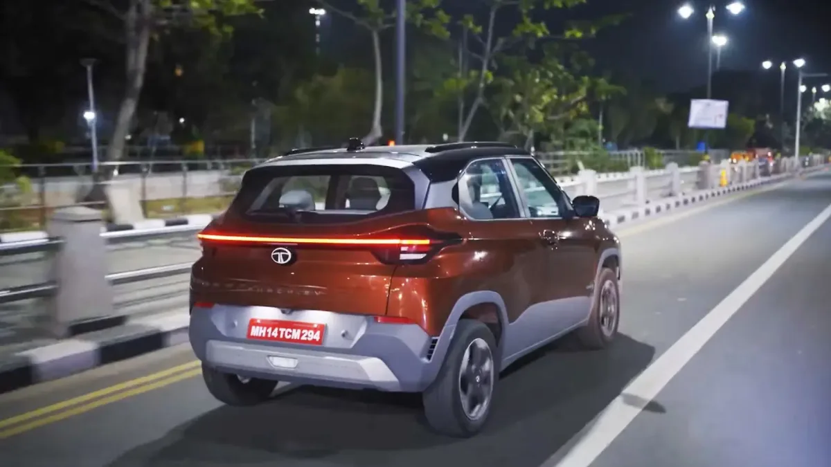 Tata Motors Punch EV rear three-quarter view