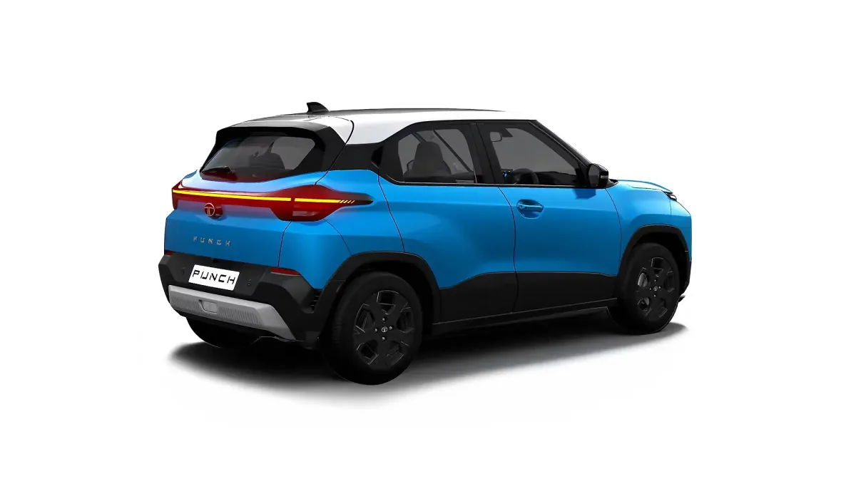 Tata Motors Punch rear three-quarter view